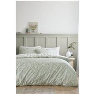 Bianca Bianca Green Scallop Floral Cotton Duvet Cover Set