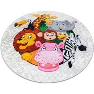 JUNIOR 51595.801 cirkel tæppe skal vaskes Afrika for børn skridsikker - grå cirkel 120 cm