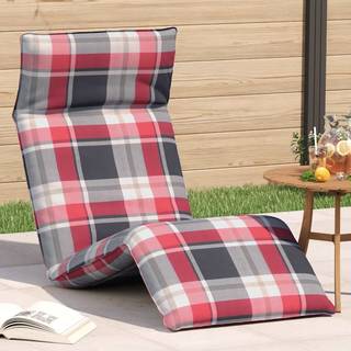 Foldbar Liggestol 175X54X8,5 Cm Oxfordstof - red check