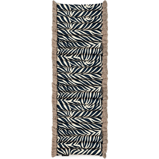 Garden Glory Zebra Bænkpude Udendørs 38x120 Cm - Puder til Solsenge Polyester Sort - 19838