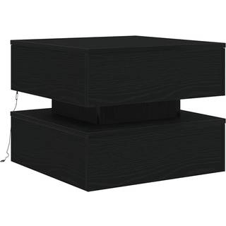 Sofabord Med Led-Lys 90X50X40 Cm Etræsfarve - Sort eg / 50 cm