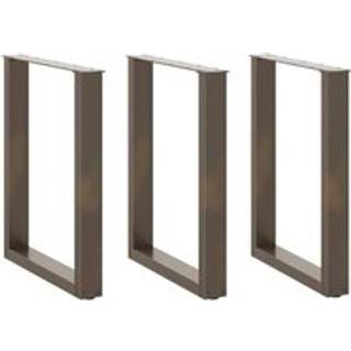 Sofabordben U-Formet Naturstål Stål Naturfarvet - 3 / 70 x (72-73) cm