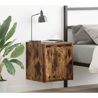 Væghængt Sengebord 38X34X40 Cm Kunsteg - 2 / Røget eg
