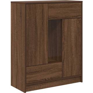 Skænk Med Skuffer Og Låger 73X31X90 Cm - Brun eg