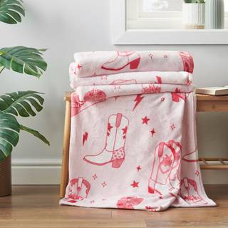 Sassy B Sassy B Oversized Cowgirl Støvler Cozy Fleece Sengetæppe