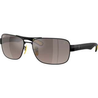 Ray - Ban Unisex RB3763M F1205J Solbriller Metal Sort Grå Firkantet Polariseret Spejl