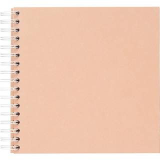 Fotoalbum med spiralryg, 22×22 cm, rosa, 25 hvide ark, 225 g/m²
