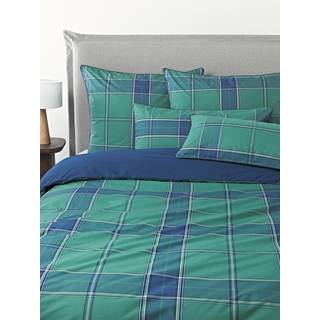 Ternet bomuldspercale dynebetræk Scarlet med kant