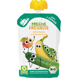 Freche Freunde Økologisk babymos æble, banan, spinat og agurk 119.50 DKK/1 kg (6 x 100.0g)