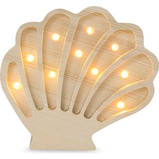 Little Lights Lampe Muslingeskal, Coastal Wood