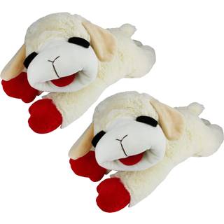 HDP Lambchop Plys Hundeleget?j 24"""" med Squeaker Farve: Hvid 24"""" St?rrelse: S?t med 2