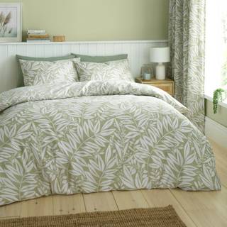Catherine Lansfield Catherine Lansfield Green Sorrel Leaf Floral Reversible Duvet Cover Set