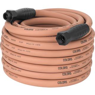 Farver Swivelgrip Garden Slange 5/8 """" X 100 '3/4 """" - 11 1/2 Ght Fittings Red Clay