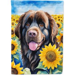 Caroline's Treasures DAC6124CHF Newfoundland i Sunflowers House Flag Large Porch Sleeve Pole dekorativ uden