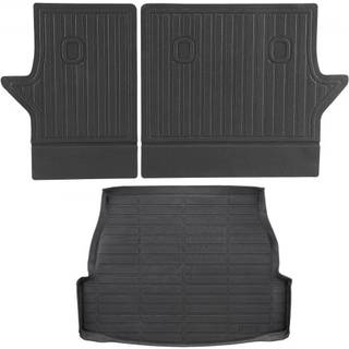 Vevor lastmåtter kompatible med Toyota RAV4 2019-2024 Custom Fit TPE Cargo Liner Set til SUVS bagagerum og bageste sæde Protector Udskiftning Sor