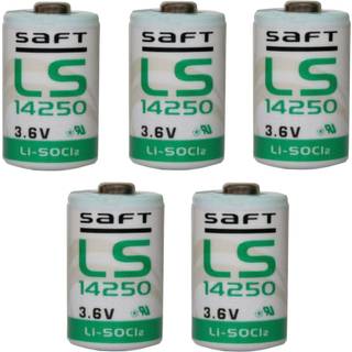 5x Lithium Batteri Saft LS14250 1/2AA 3,6Volt