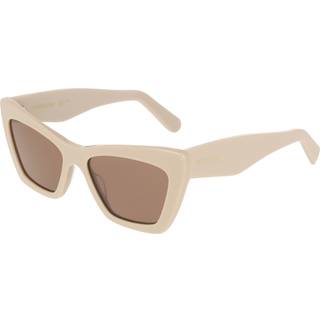Ferragamo Kvinde SF929SN 259 Solbriller Acetat Beige Brun Sommerfugl Normal