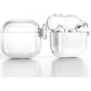 Glitrende beskyttelsesetui til AirPods 4 med metalklips - Klar