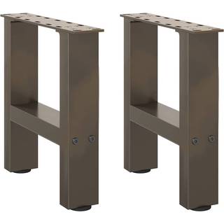 sofabordsben naturstål 2 stk. 30x(30-31) cm stål