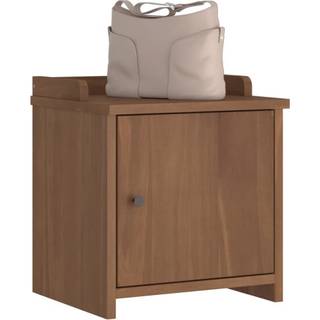 Entrébænk Sandnes 45X40X50 Cm Massivt Fyrretræ - wallnut