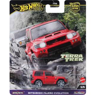 Hot Wheels Premium Car Culture Collectible Toy Car 1:64 Skala gjutna Mitsubishi Pajero Evolution Terra Trek Fordon med riktiga åkare däck