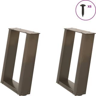 Sofabordben U-Formet Stål - Naturfarvet / 28 x (42-43) cm