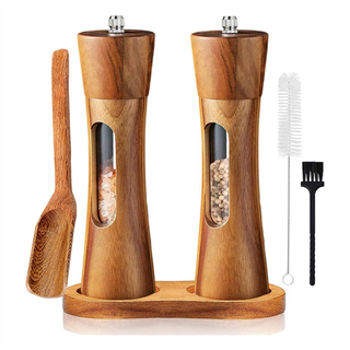 Peberkværn Træ Salt- og peberkværn Manuel saltkværn Krydderikværn med