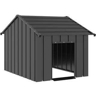 hundehus med tag 83x130x85 cm galvaniseret stål