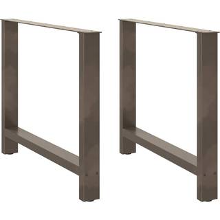 spisebordsben naturstål 2 stk. 90x(72-73) cm stål