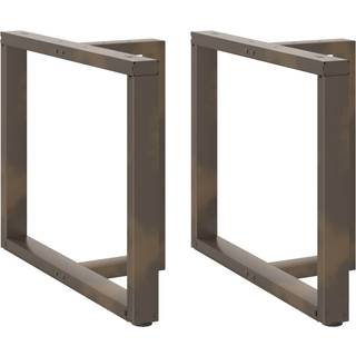 Sofabordben T-Formet Naturstål Stål Naturfarvet - 100 x 35 x (72-73) cm