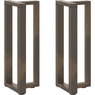 konsolbordben T-formet 2 stk. sort 38x25x(72-73) cm stål