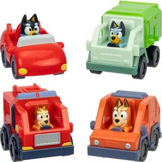 Bluey familiens minibiler m. figur - flere varianter - assorteret