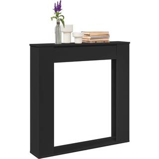 Forsats Til Pejs 100X20X100 Cm Konstrueret Træ - Sort