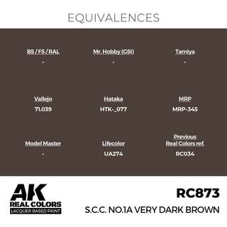 Real Colors: S.C.C. No.1A Very Dark Brown 17 ml.