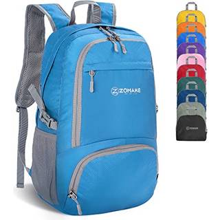 ZOMAKE letv?gts, pakkebar rygs?k 30L sammenfoldelig vandrerygs?kke Vandt?t, kompakt sammenfoldelig dagsask til rejser (lysebl?)