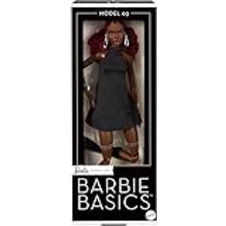 Barbie Basics Model 03 Collector Doll med rødt krøllet hår sort mini kjole & støvler universal-fit mode positivt høj krop og byttet dukkehoved