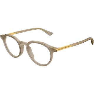 Bottega Veneta Mand BV1263O 006 Optiske stel Acetat Brun Transparent Rund