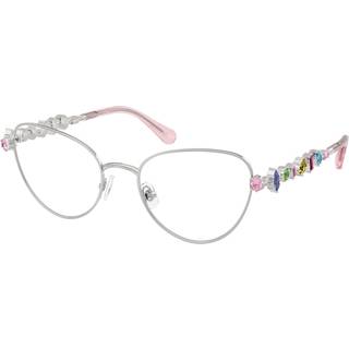 Swarovski Kvinde SK1024 401M Optiske stel Metal Sølv Transparent Cat Eye Normal