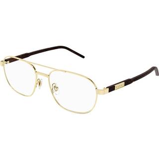 Gucci Mand Gucci GG1800O 003 Optiske stel Metal Guld Transparent Firkantet