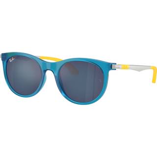 Ray - Ban Børn RJ9082S 718455 Solbriller Nylon Blå Blå Pantos Spejlet