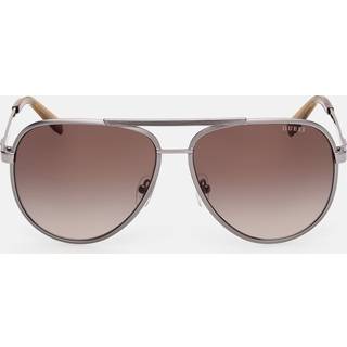Guess Mand GU00209 09F Solbriller Metal Antracit Brun Pilot Normal