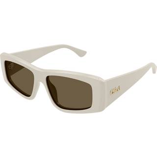 Chloé Kvinde CH0299S 003 Solbriller Acetat Hvid Brun Firkantet
