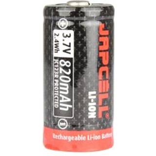 Japcell JC123R - CR123 Genopladelig 3.7V Li-ion-batteri 820mAh