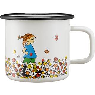 Muurla Be More Pippi krus 37 Cl - Børneservice Emalje Hvid - 1406-037-80