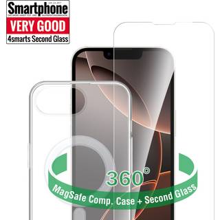 4Smarts 360° Protection Set m. Cover & Skærmbeskyttelsesglas - iPhone 16e - MagSafe Kompatibel - Gennemsigtig