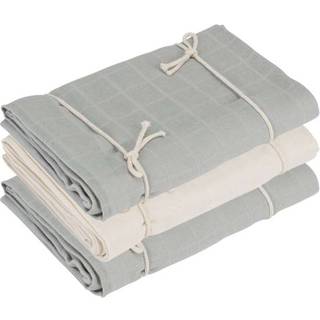 Naturebaby Økologiske Stofbleer/Minisvøb - 3-pak - Blue Fox/White