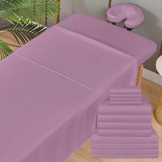 Xolloz Sheets 4 s?t bundt 120 gsm dobbelt b?rstet premium mikrofiber massageplader s?t passer til alle standardborde plet olie rynke resistent om