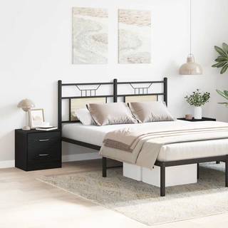 Sengebord 40X30X40 Cm Konstrueret Træ - 2 / Sort eg