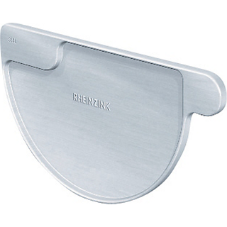 Rheinzink endebund 400mm venstre 1/2 rund