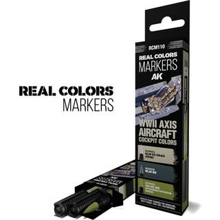 WWII AXIS AIRCRAFT COCKPIT COLORS - SET 3 REAL COLORS MARKERS
